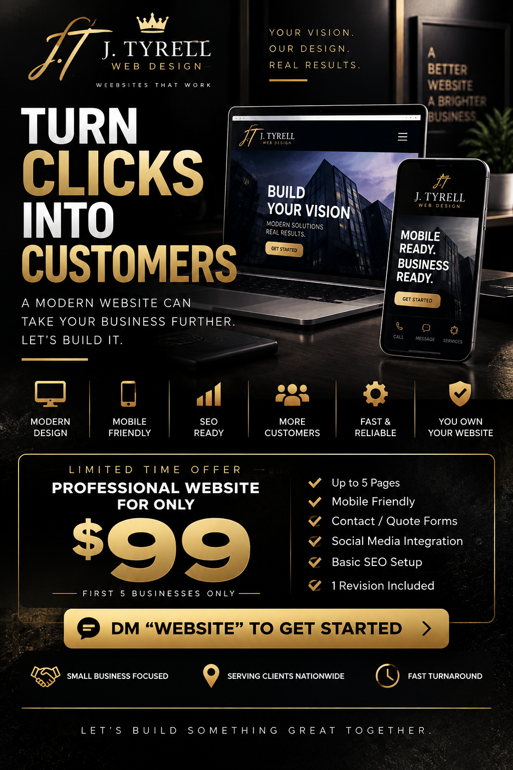 J. Tyrell Web Design marketing campaign artwork